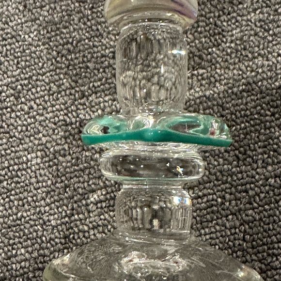 Bernstein Art Glass Goblets, Stemware, Vintage Art Glass Face Signed - Picture 7 of 11